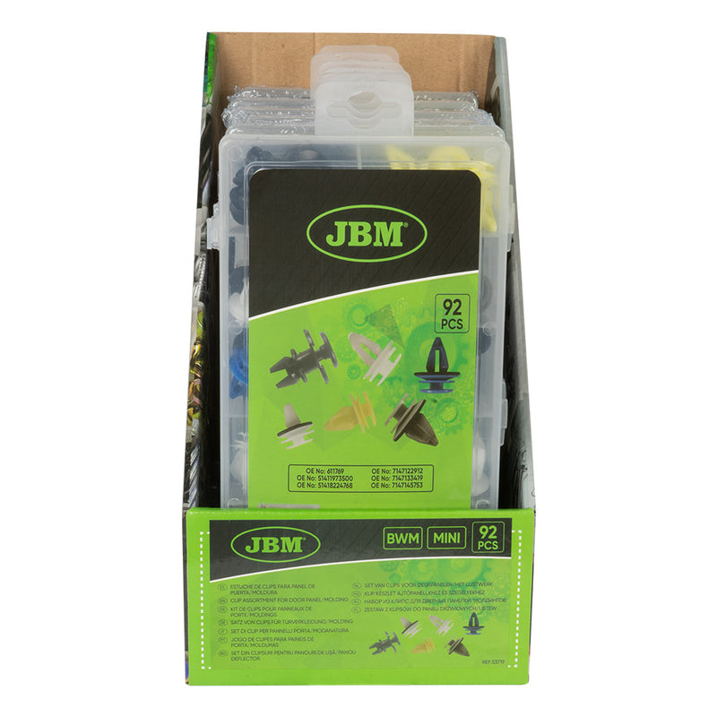 JBM (53719) Conjunto de 92 Presilhas para Painel/Moldura de Porta BMW/Mini