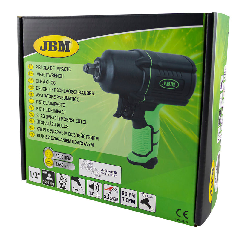 Llave de impacto JBM (53726) de 1/2" y 1650 nm
