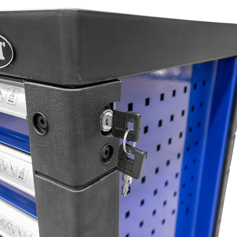 Carrinho de ferramentas JBM (53768) com 7 gavetas - Azul - Vazio