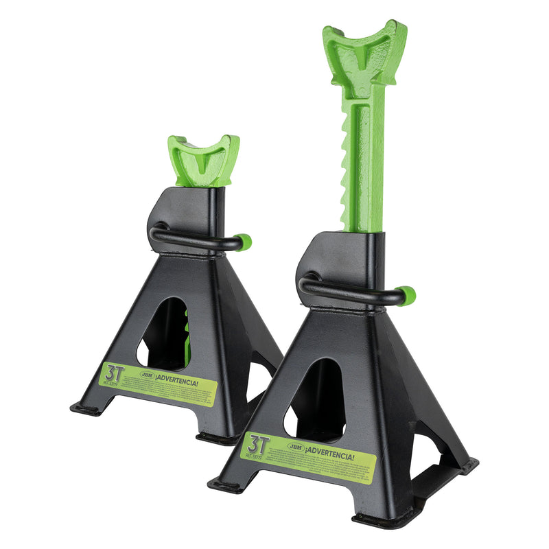 JBM (SÉRIE 444) 53904 Armário Verde + 50831 Grua de 2 Toneladas + 50818 Macaco Hidráulico de 3,5 Toneladas + 53779 2 Cavaletes de 3 Toneladas + 54001 Macaco Hidráulico