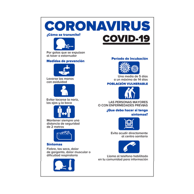 JBM (53819) Information Poster - Precautions Covid-19