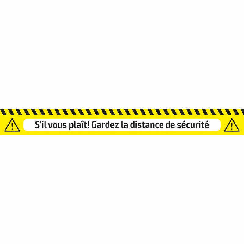 JBM (53840FR) Adhesive Warning Tape - Safety Distance