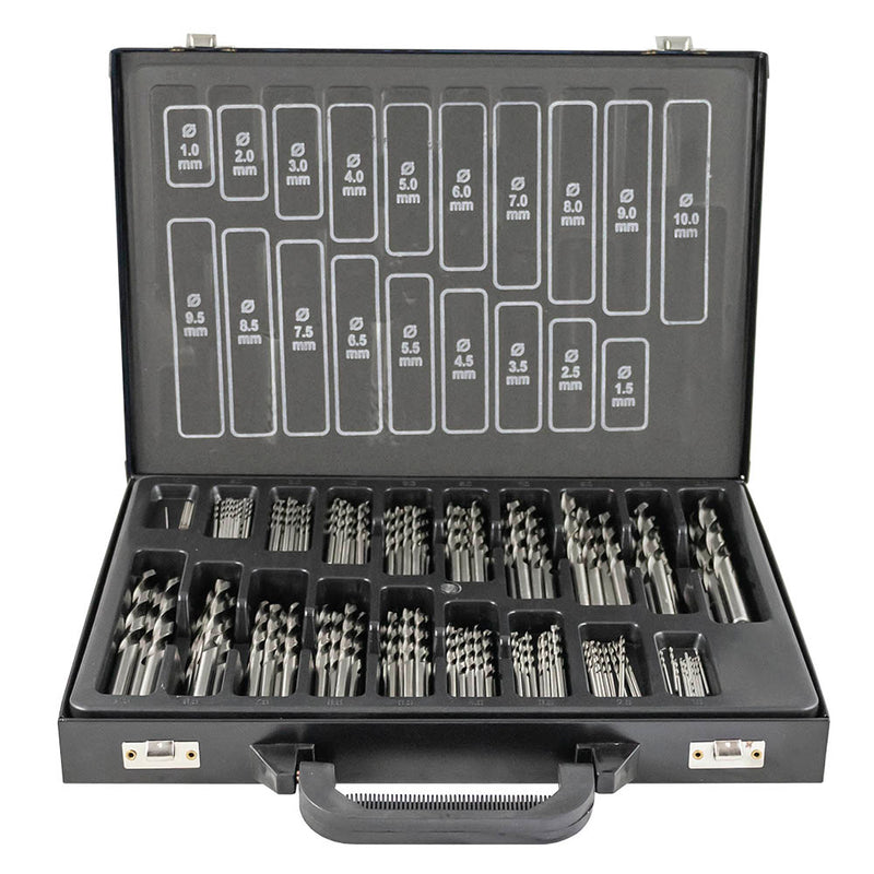 Juego de brocas helicoidales métricas JBM (53852) HSS 4341 de 1 a 10 mm