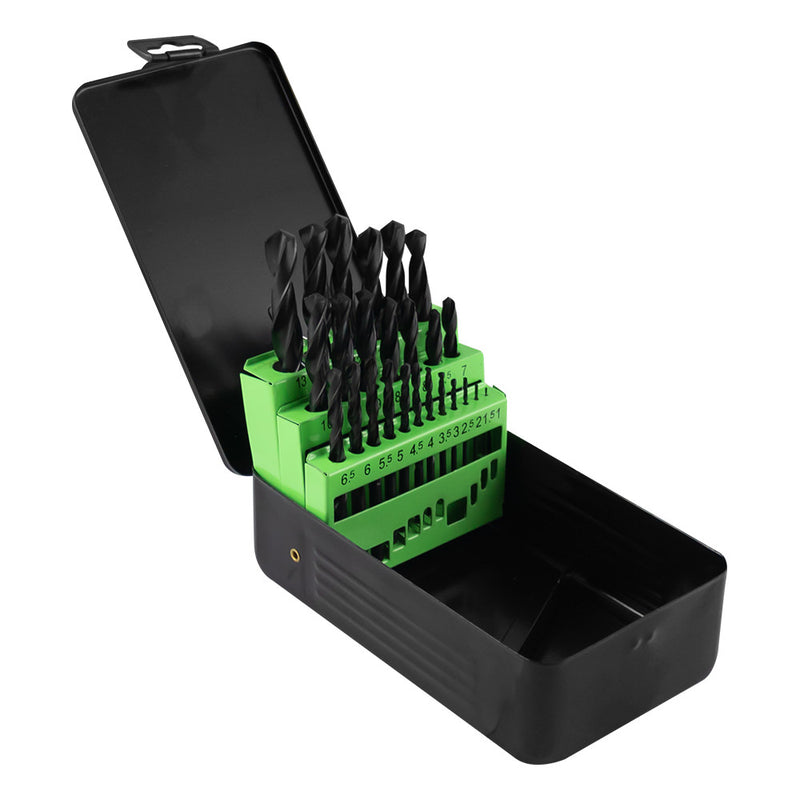 Juego de brocas helicoidales métricas JBM (53855) HSS 4241 de 1 a 13 mm, color negro