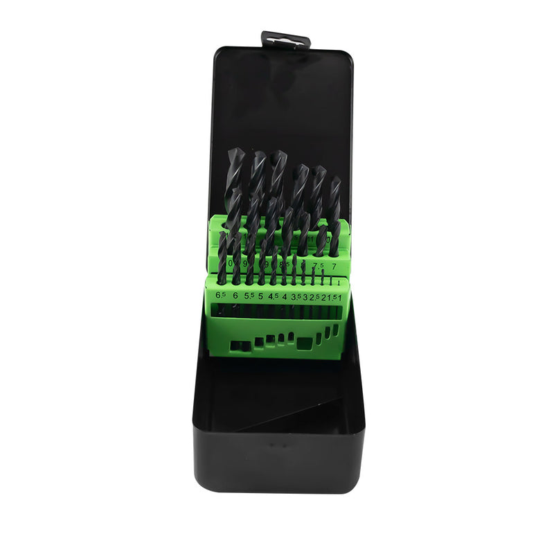 Juego de brocas helicoidales métricas JBM (53855) HSS 4241 de 1 a 13 mm, color negro