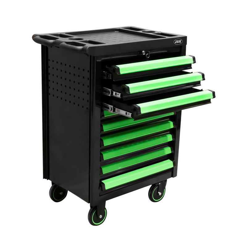 JBM (53867) 9 Drawer Tool Trolley with Organizers - Green
