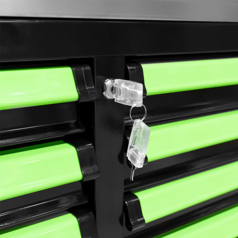 Carro portaherramientas JBM (53868) de 12 cajones - Verde - Vacío