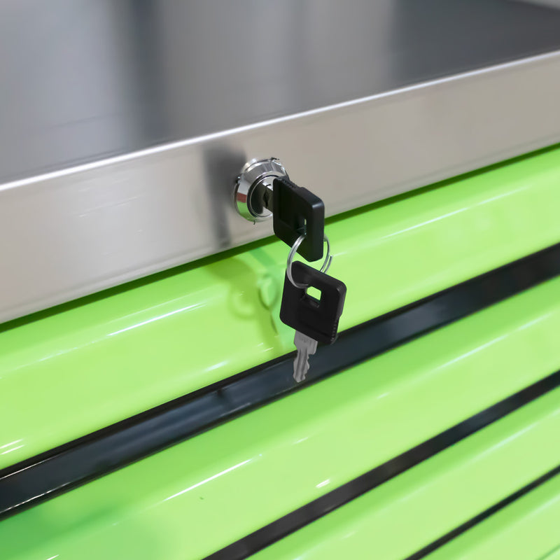 Carro portaherramientas JBM (53869) de 7 cajones XL - Verde - Vacío