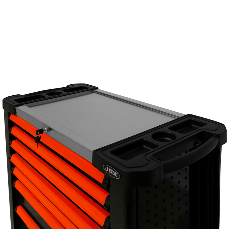 Carro portaherramientas JBM (53870) de 7 cajones XL - Rojo - Vacío