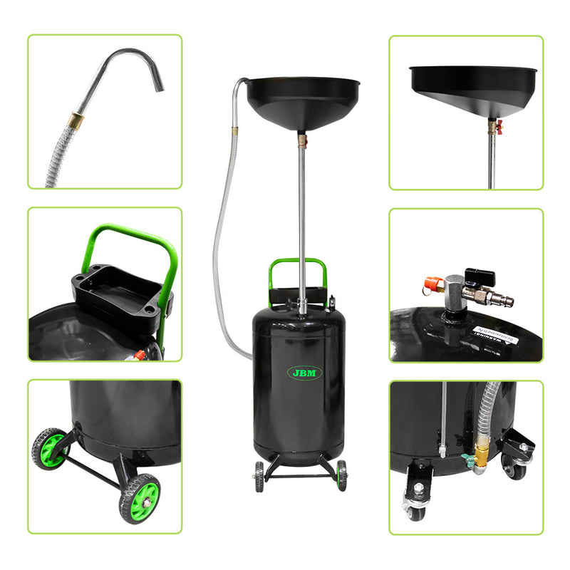 Drenador de aceite usado móvil JBM (53873) 80 l