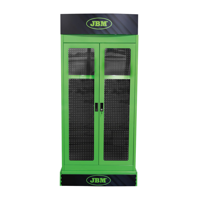 JBM (53879) Expositor de herramientas + cabezal con iluminación y puerta