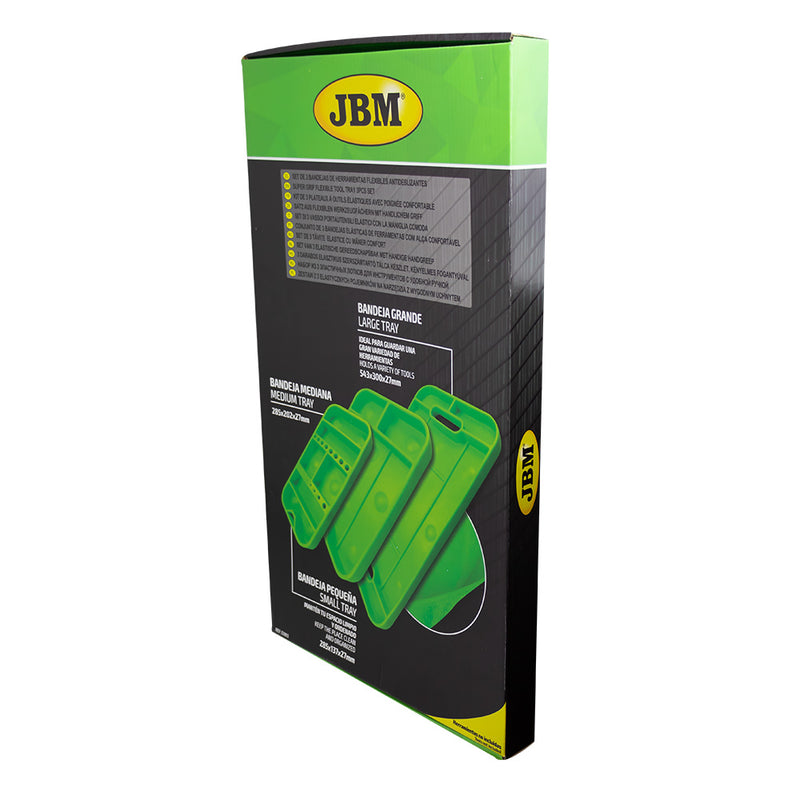 JBM (53903) Juego de 3 bandejas flexibles para herramientas Super Grip