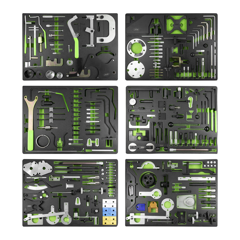 JBM (53951) 7 Drawer Tool Trolley - Green - Timing Tool Set Included
