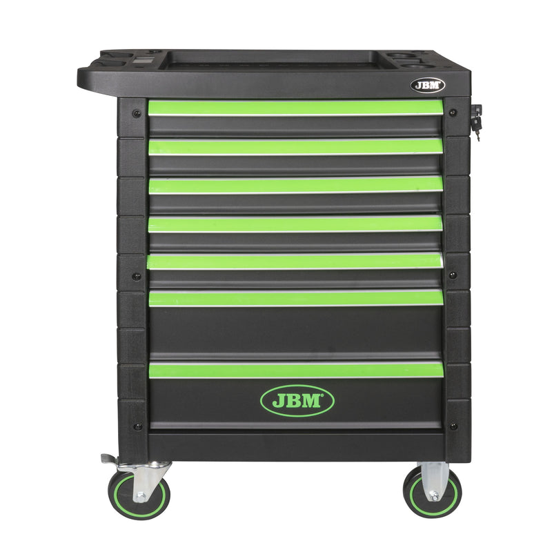 JBM (53951) 7 Drawer Tool Trolley - Green - Timing Tool Set Included