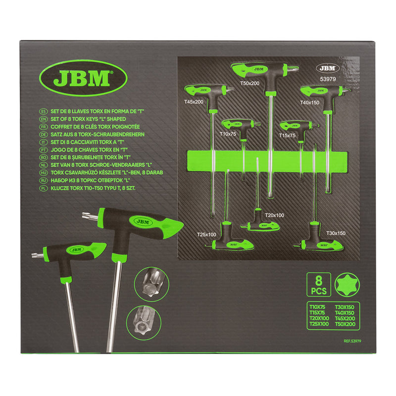 JBM (53979) Módulo de 8 llaves Torx en forma de "T"