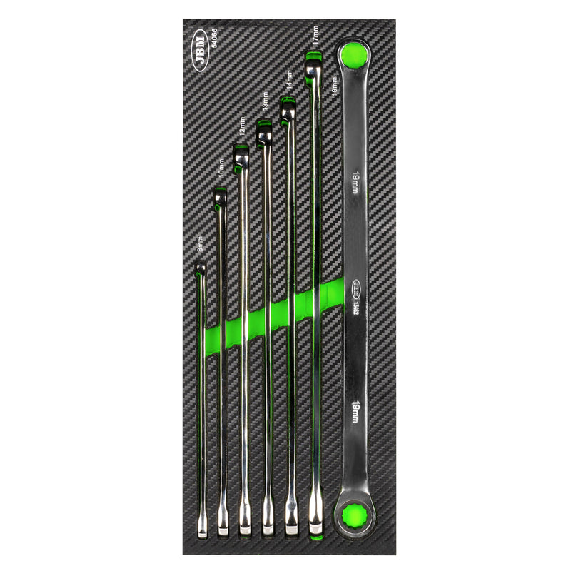 JBM (54066) Módulo com 7 chaves de roquete extra longas