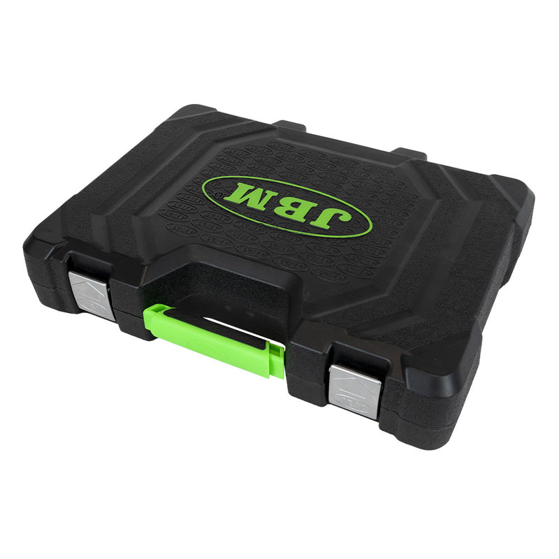JBM (54108) 22-Piece Tool Case with 1/2" Hex Sockets – Zinc-Plated Finish