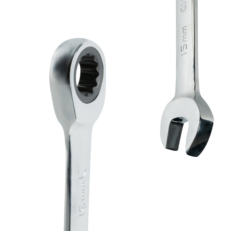 JBM (54117) Juego de 12 llaves combinadas de carraca