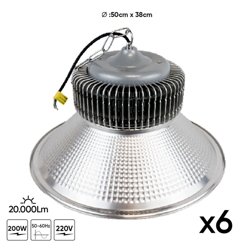 JBM (54133) Set Of 6 Industrial Led Bells - 20000lm (Ref.54039)