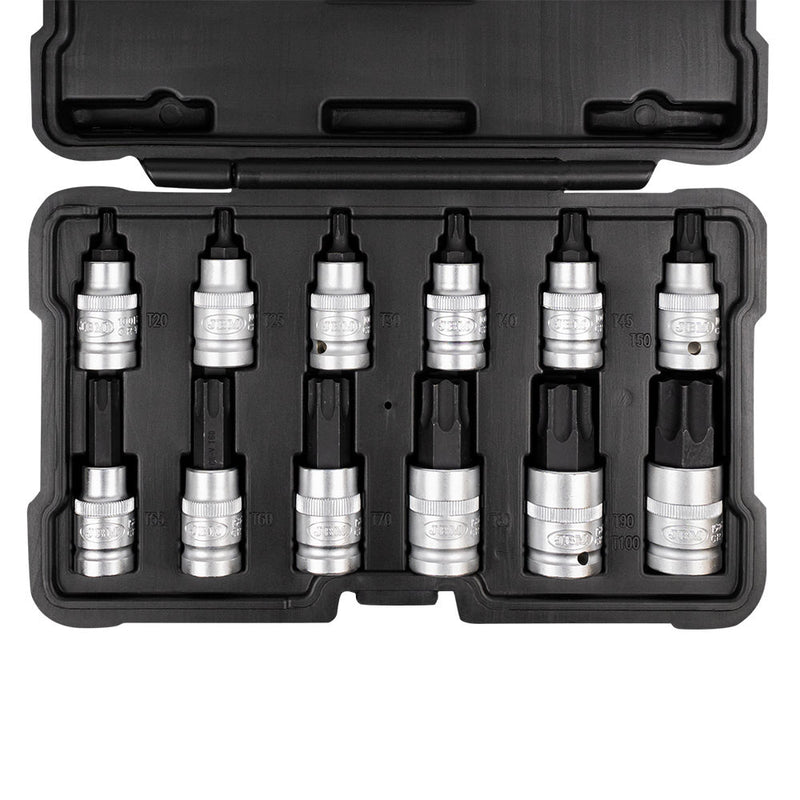 JBM (54154) 12-Piece Set Of 1/2" Torx Bits
