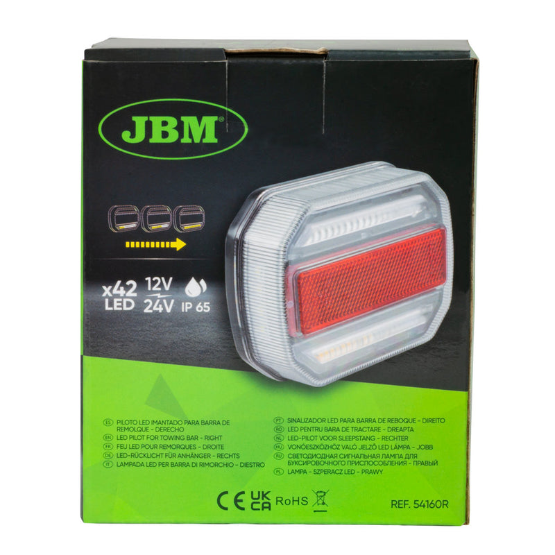 JBM (54160R) Luz LED derecha para barra de luces de remolque