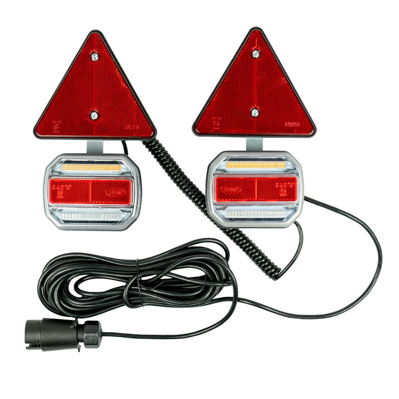 JBM (54162) Magnetic Rear Lights And Triangular Reflectors Set