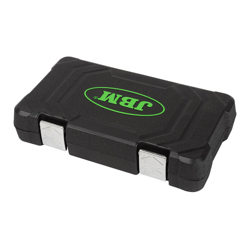 Juego de herramientas JBM (54168) de 59 piezas con dados de 3/8" de 12 puntas – Acabado zincado