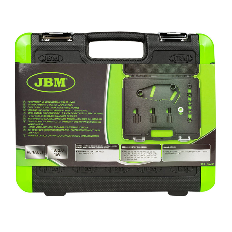 Herramienta de bloqueo de piñón de árbol de levas JBM (54210) para motores Renault 1.8 y 2.0 16v