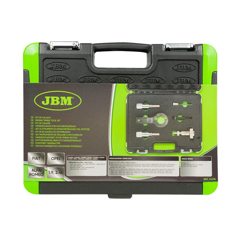 Conjunto de ferramentas de sincronização do motor JBM (54216) para Fiat/Opel/Alfa 1.9, 2.4l 16v