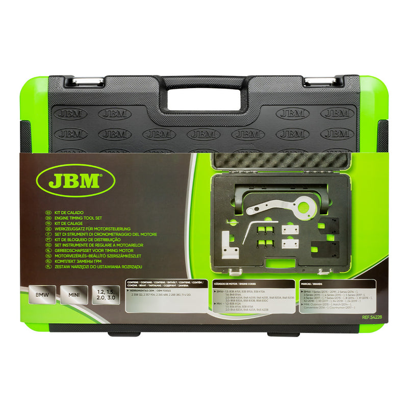 Juego de herramientas de sincronización del motor JBM (54228) para BMW/Mini 1.2, 1.5, 2.0, 3.0