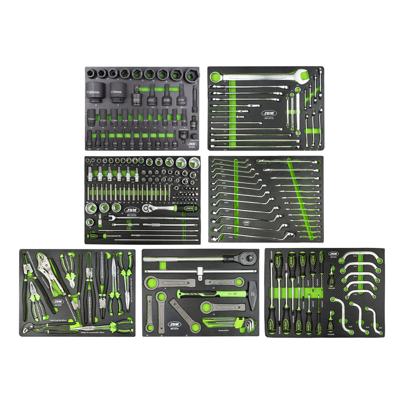 Carro portaherramientas JBM (54239) de 7 cajones, azul, especial para camiones