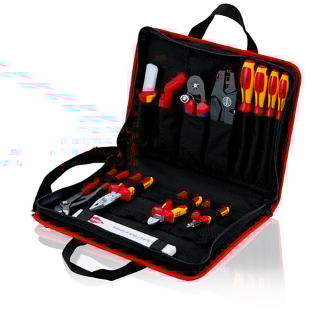 Knipex (00 21 11) Tool Bag Compact Electric 14 parts