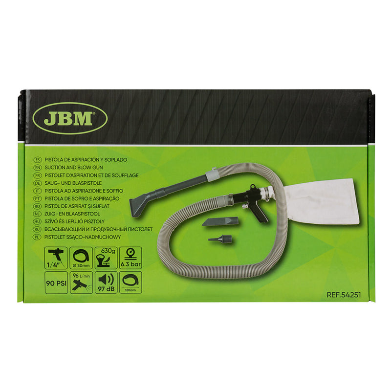 Pistola de succión y soplado JBM (54251) de 1/4"