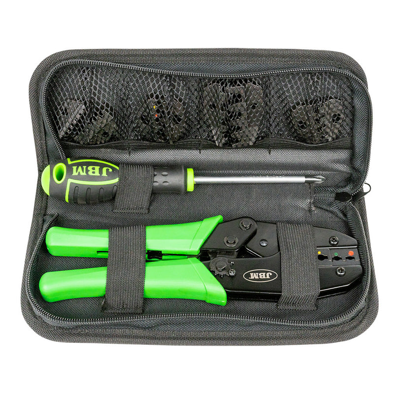 Alicate de cravar com roquete JBM (54254) com 4 maxilas