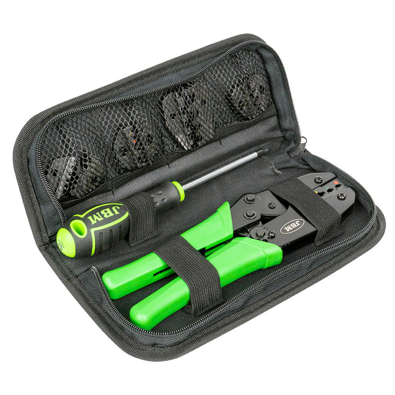 Alicate de cravar com roquete JBM (54254) com 4 maxilas