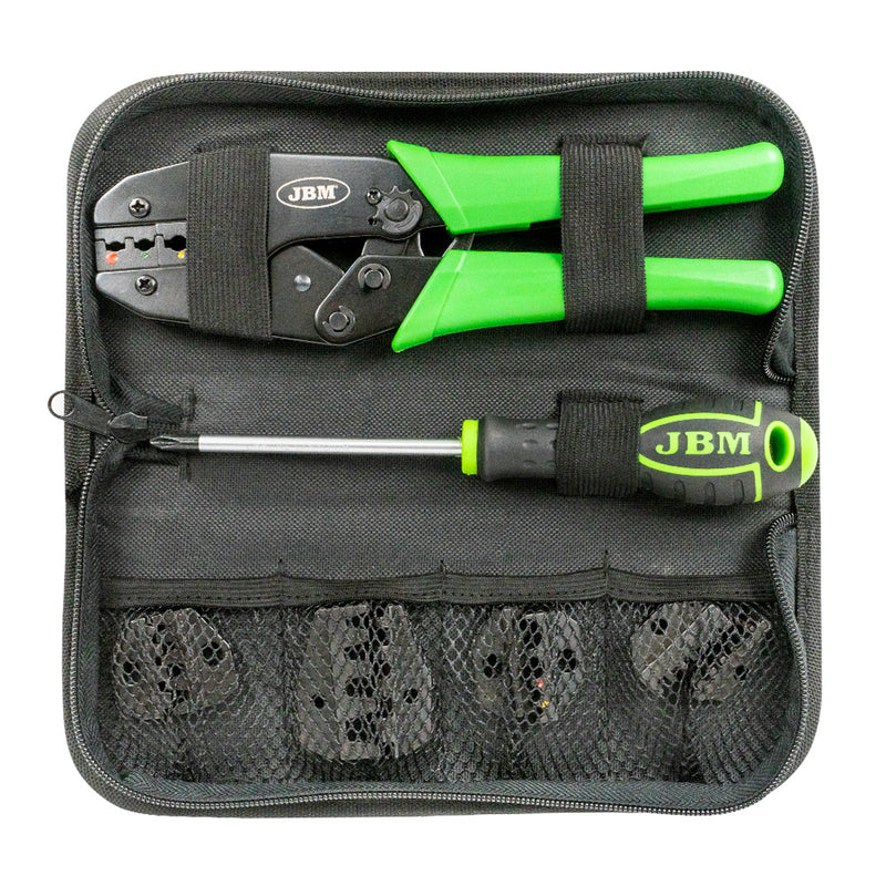 Alicate de cravar com roquete JBM (54254) com 4 maxilas