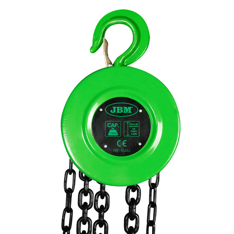 Polipasto manual de cadena JBM (54262) de 1 tonelada