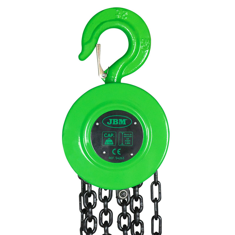 Polipasto manual de cadena JBM (54263) de 2 toneladas