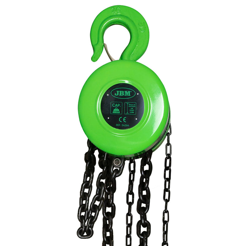 Polipasto manual de cadena JBM (54264) de 5 toneladas