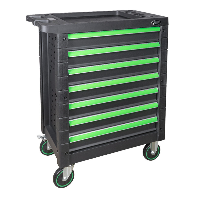 JBM (54295) 7 Equal Drawers Cabinet - Green - Empty