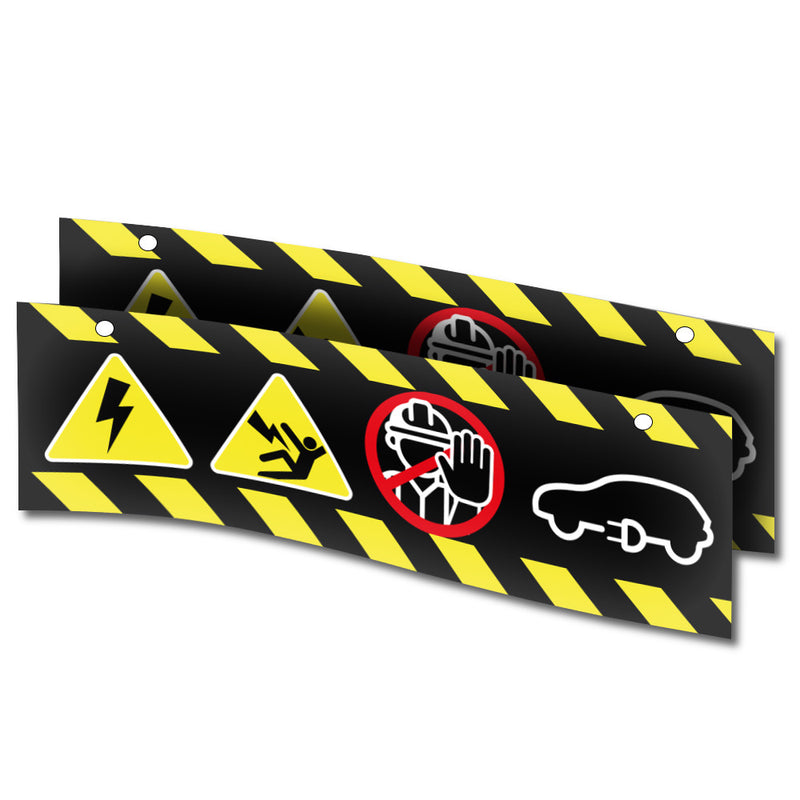 JBM (54322) Set Of 2 High Voltage Warning Signs