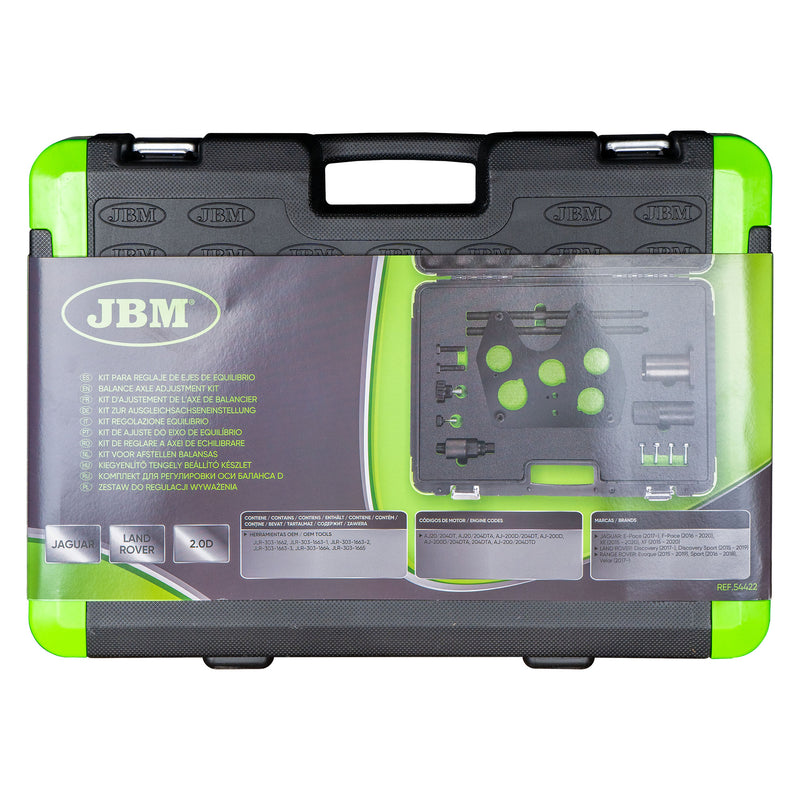 Kit de ajuste do eixo equilibrador JBM (54422) para Jaguar/Land Rover 2.0d