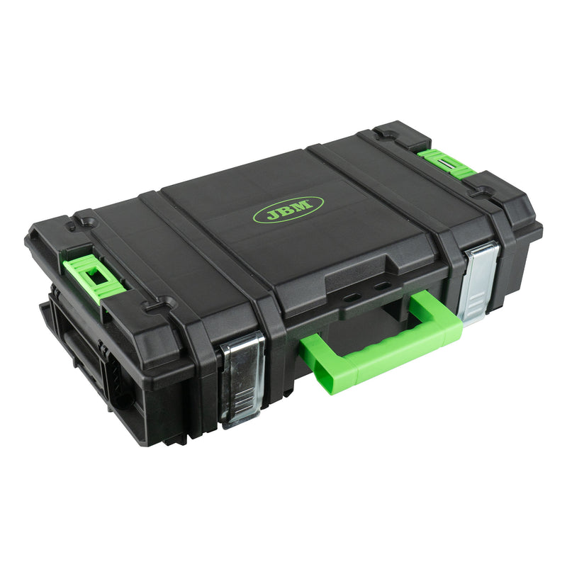 JBM (54520) Caja de herramientas apilable con organizador lateral de 2 piezas (11 compartimentos)