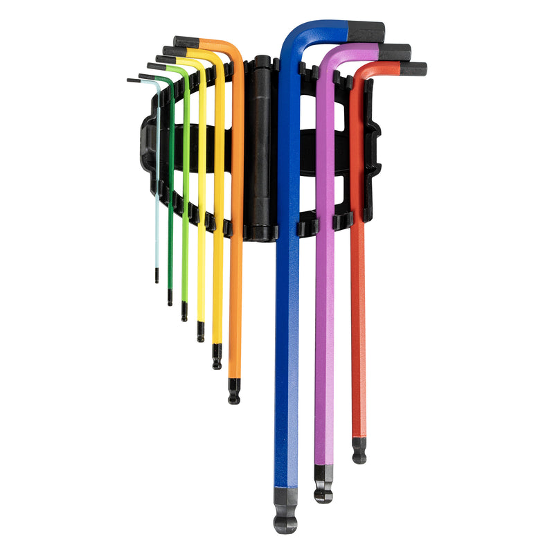 JBM (54531) Set Of 9 Extra-Long Colored Ball-End Allen Keys