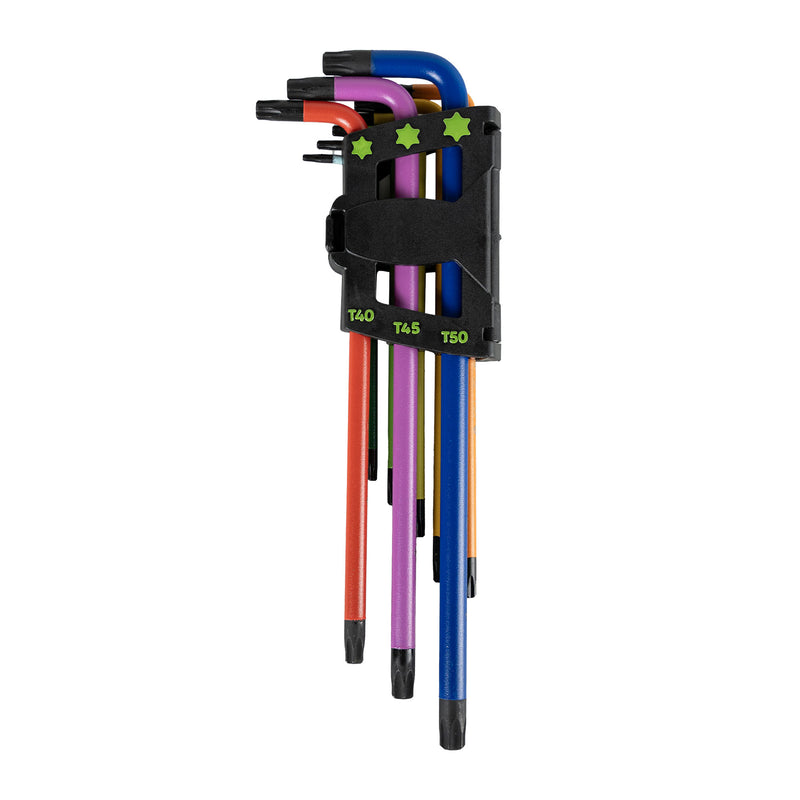 JBM (54532) Set Of 9 Extra-Long Colored Torx Keys