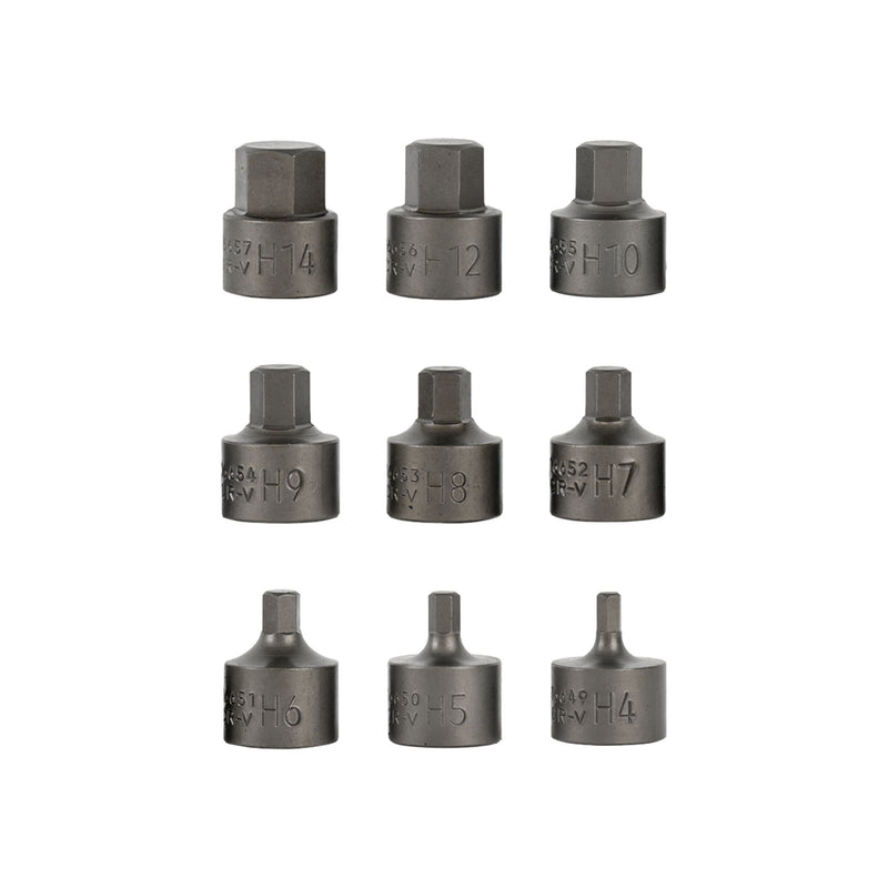 Juego de 9 puntas Allen cortas JBM (54545) con dado de 3/8".