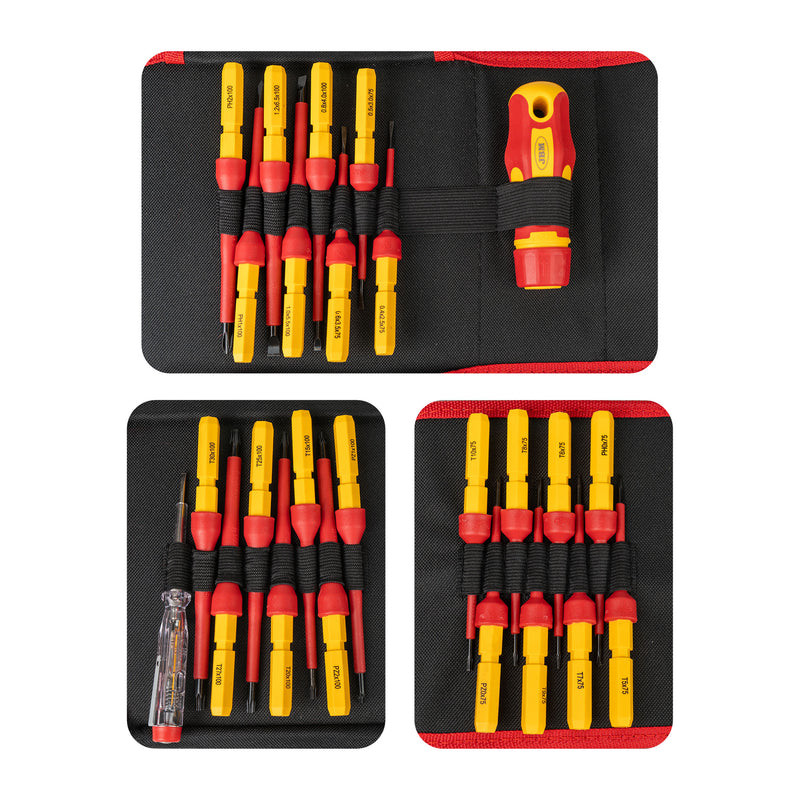 JBM (54562) Conjunto de 25 Chaves de Fendas Intercambiáveis ​​Isoladas