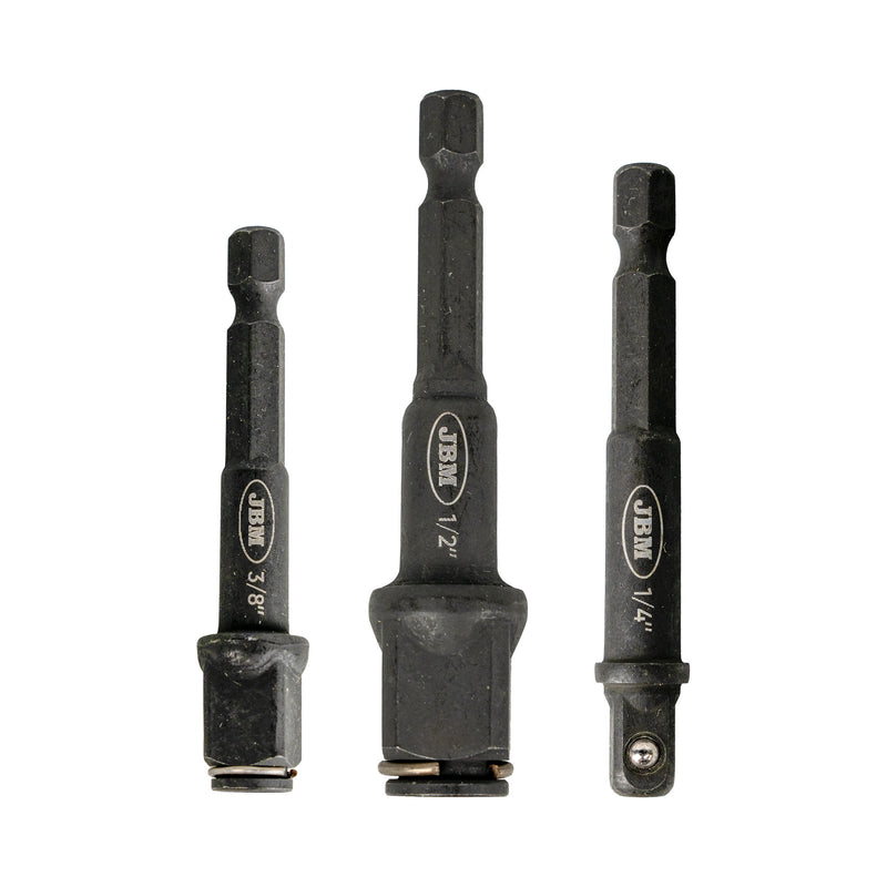 JBM (54586) Set Of 3 Socket Spanner Adapters With Hexagonal Tips