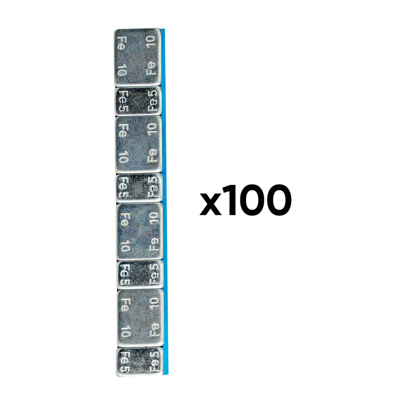 JBM (54655) Caixa com 100 pesos adesivos de ferro de passar roupa, 60g (4 unidades de 10g e 4 unidades de 5g)