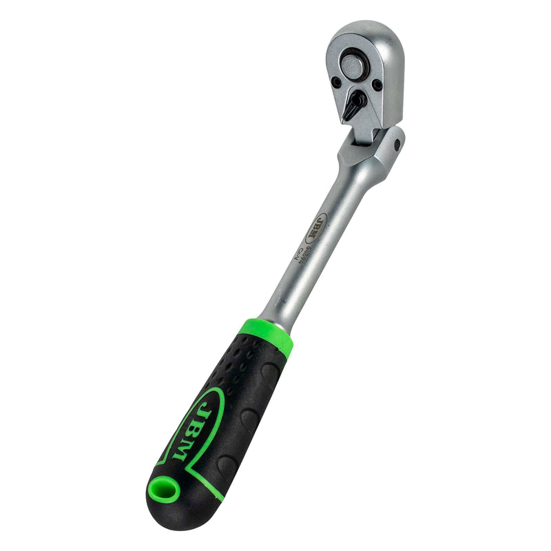 JBM (54694) Trinquete articulado/giratorio de 3/8”, 72 dientes